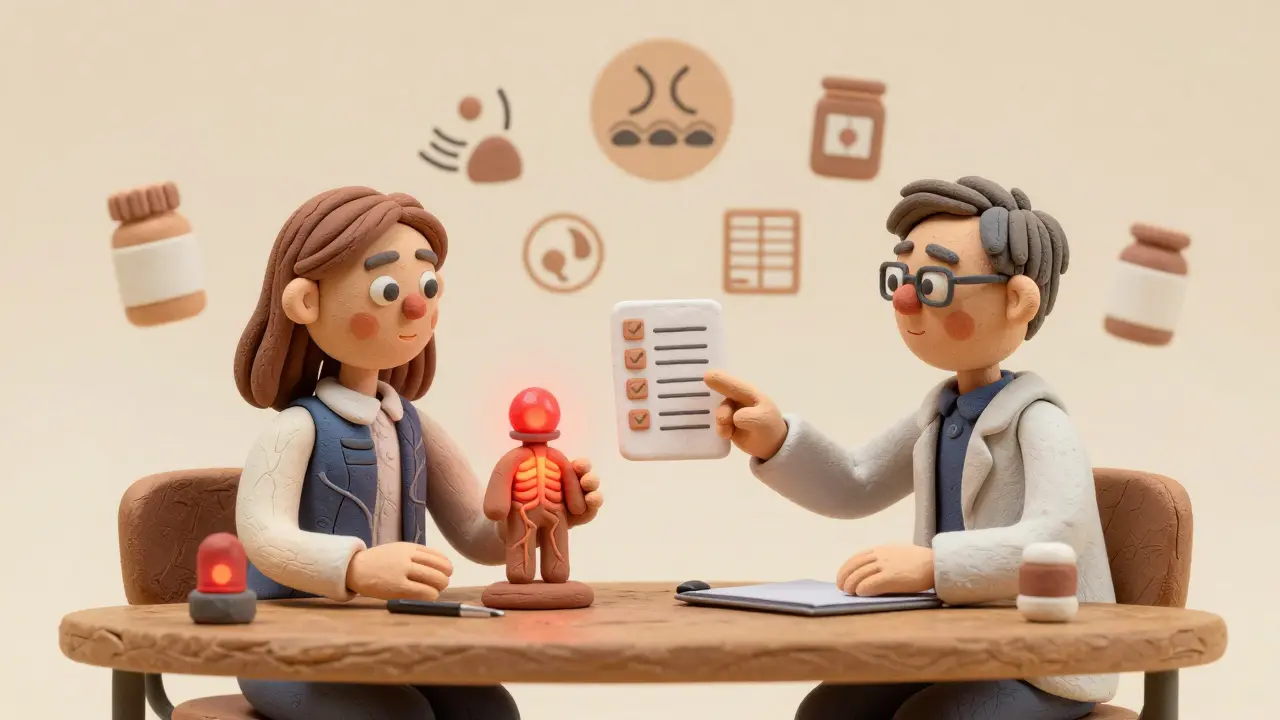 Therapist and patient using clay models to show how the nervous system calms with CBT techniques.
