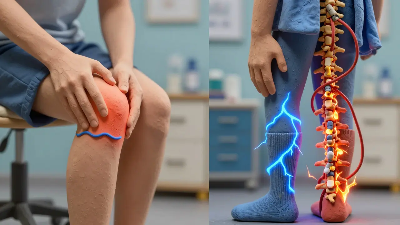 Side-by-side showing opioid relief vs. opioid-induced spreading pain and allodynia.